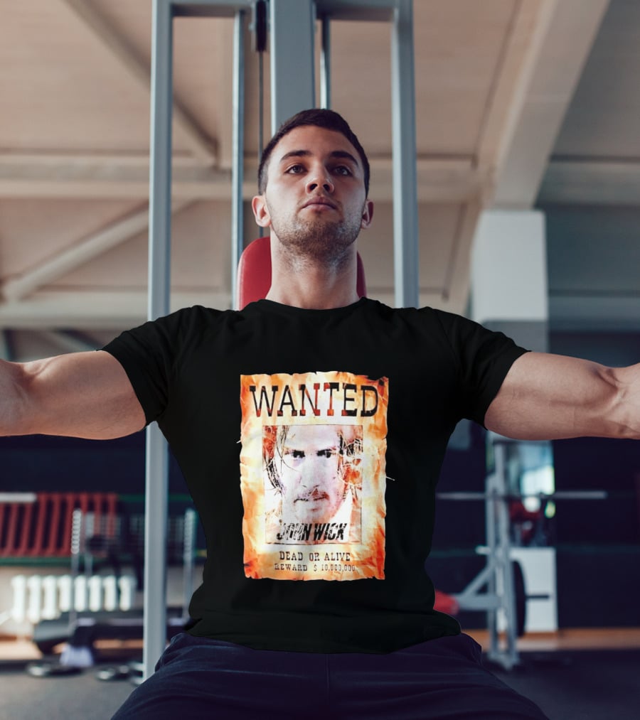Wanted John Wick Dead Or Alive Reward 10 Million Dollars T-Shirt