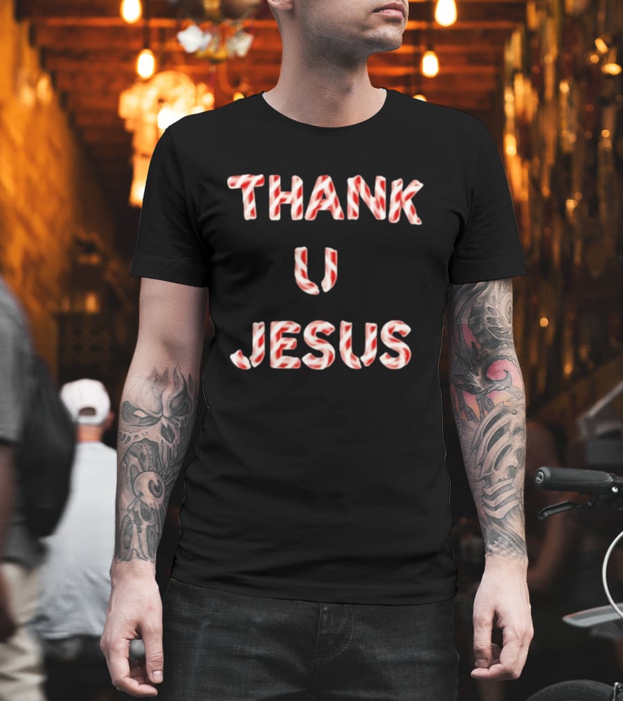 Original Daydrian Harding Thank U Jesus Candy Cane T-Shirt