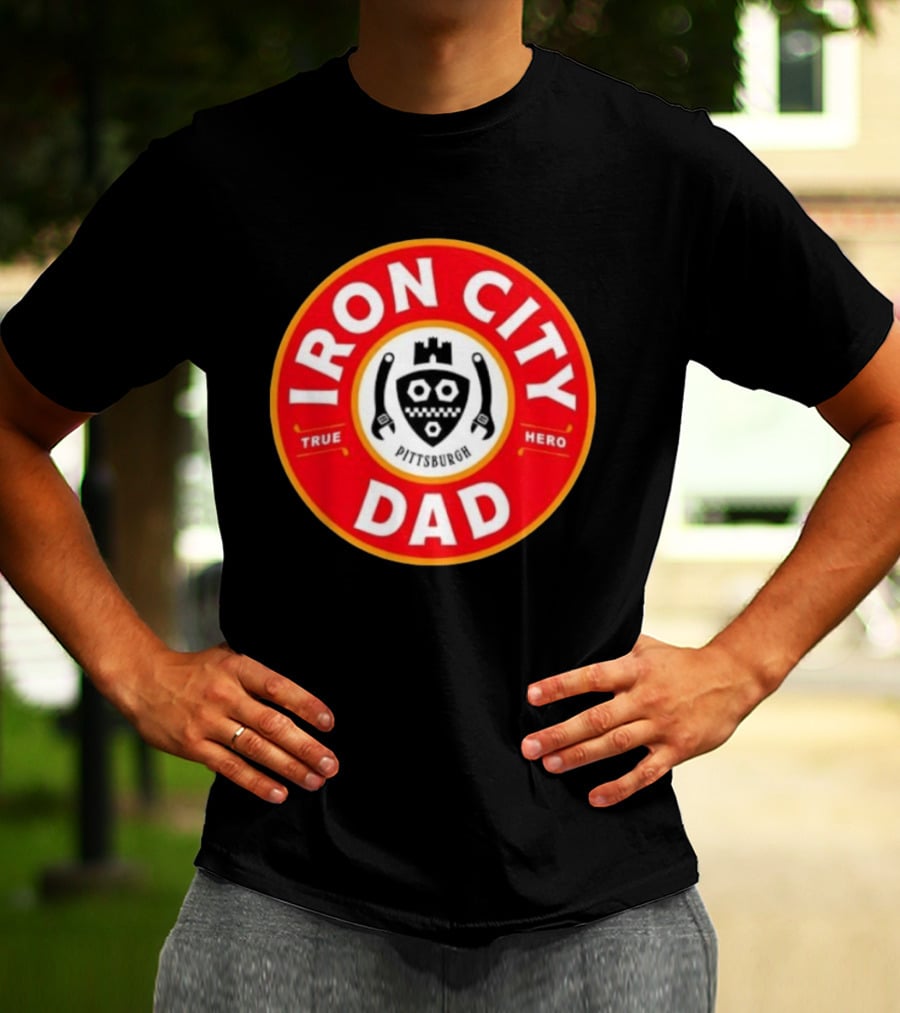 Iron City Dad Pittsburgh True Hero Circle T-Shirt