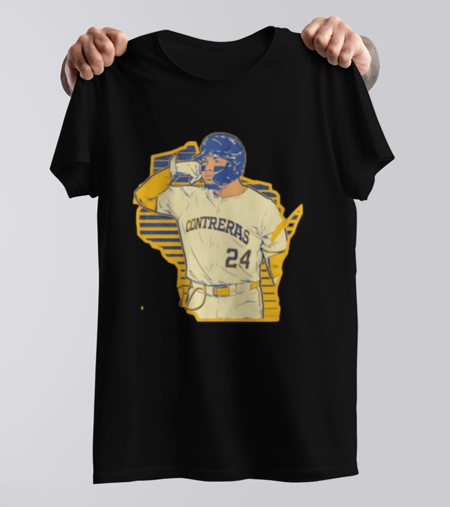 William Contreras Number 24 Milwaukee Baseball Player Original T-Shirt