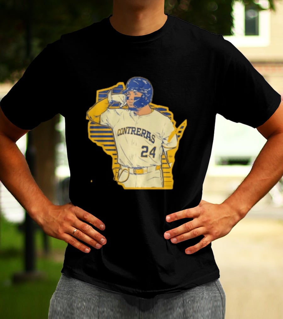 William Contreras Number 24 Milwaukee Baseball Player Original T-Shirt