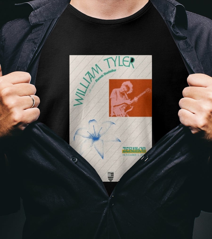 William Tyler Shazhad Shashidhar Zebulon California Concert November 5 6 7 2025 Mohave Gold Ojai Underground T-Shirt