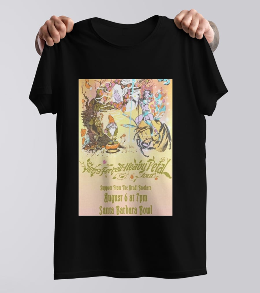 Sierra Ferrell Heavy Petal Tour Brudi Brothers Support August 6 Santa Barbara Bowl T-Shirt