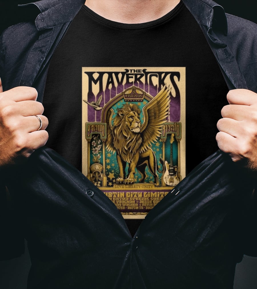The Mavericks Austin City Limits Tour August 7 2026 Moody Theater Texas Music Concert T-Shirt