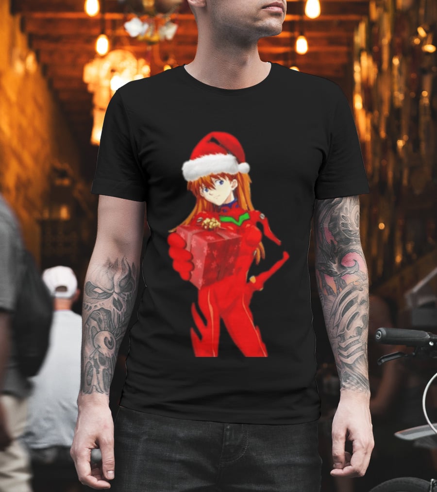 Asuka Christmas Present Neon Genesis Evangelion Anime T-Shirt
