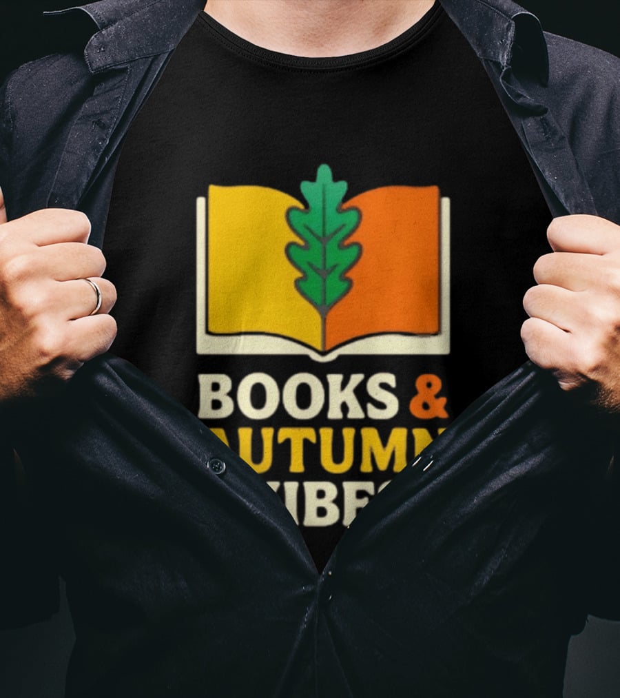 Books And Autumn Vibes Cozy Reading Season T-Shirt