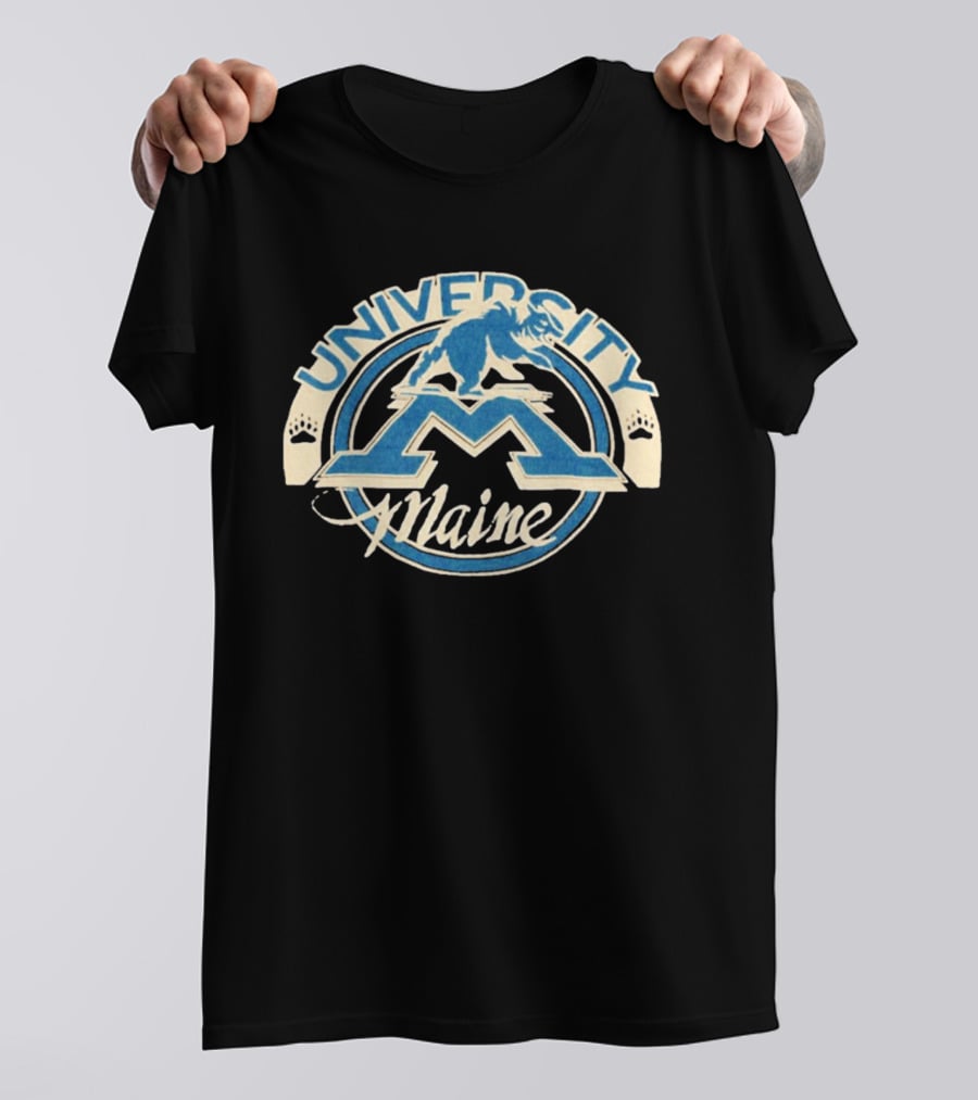 University Of Maine Bear Mascot Circular T-Shirt