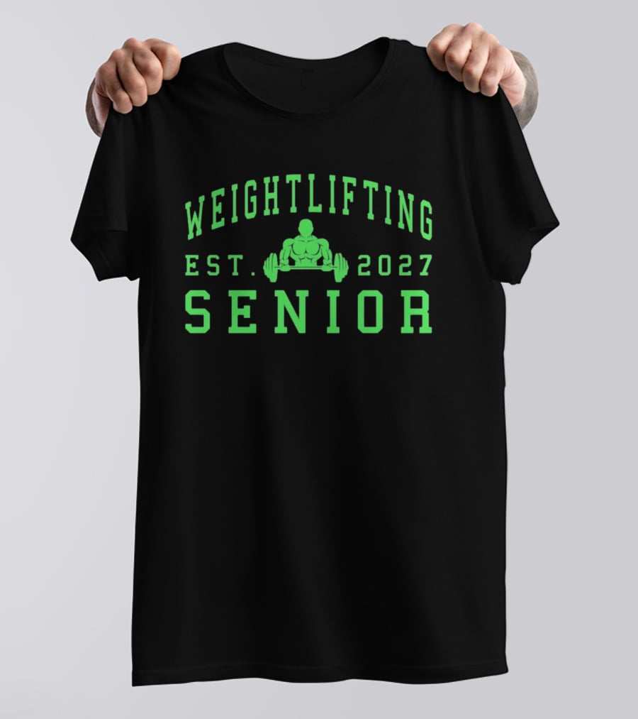 Weightlifting Senior Est 2027 Bodybuilding Gym Essentials T-Shirt