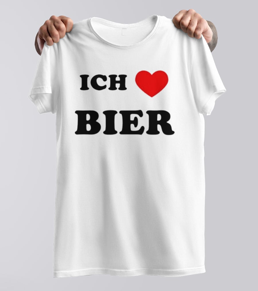 Ich Liebe Bier Heart Symbol For Beer Lovers T-Shirt