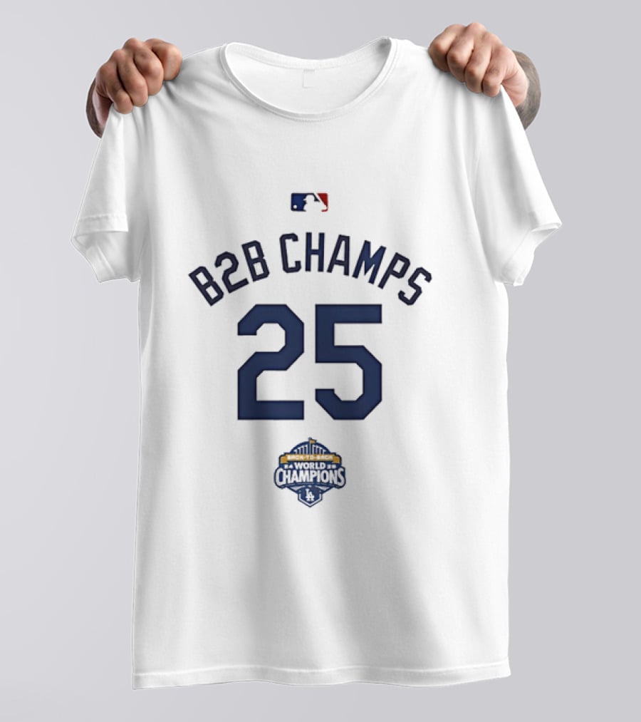 Los Angeles Dodgers B2B Champions 25 Baseball Pride T-Shirt
