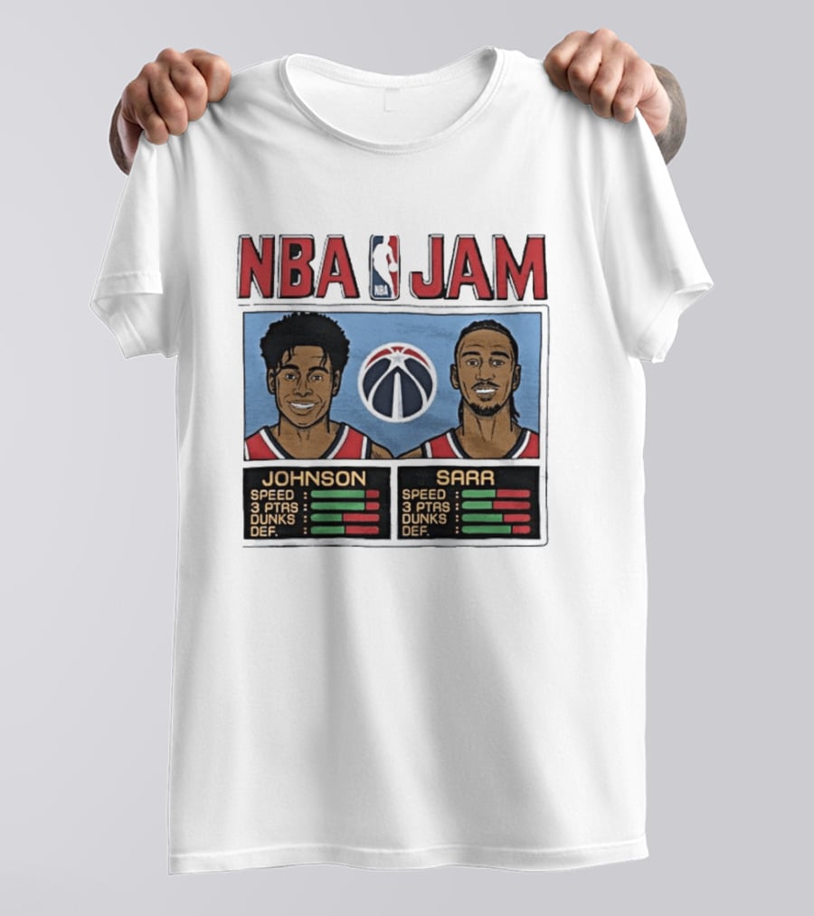 NBA Jam Wizards Johnson Alex Sarr Players Speed Points Dunks Defense T-Shirt