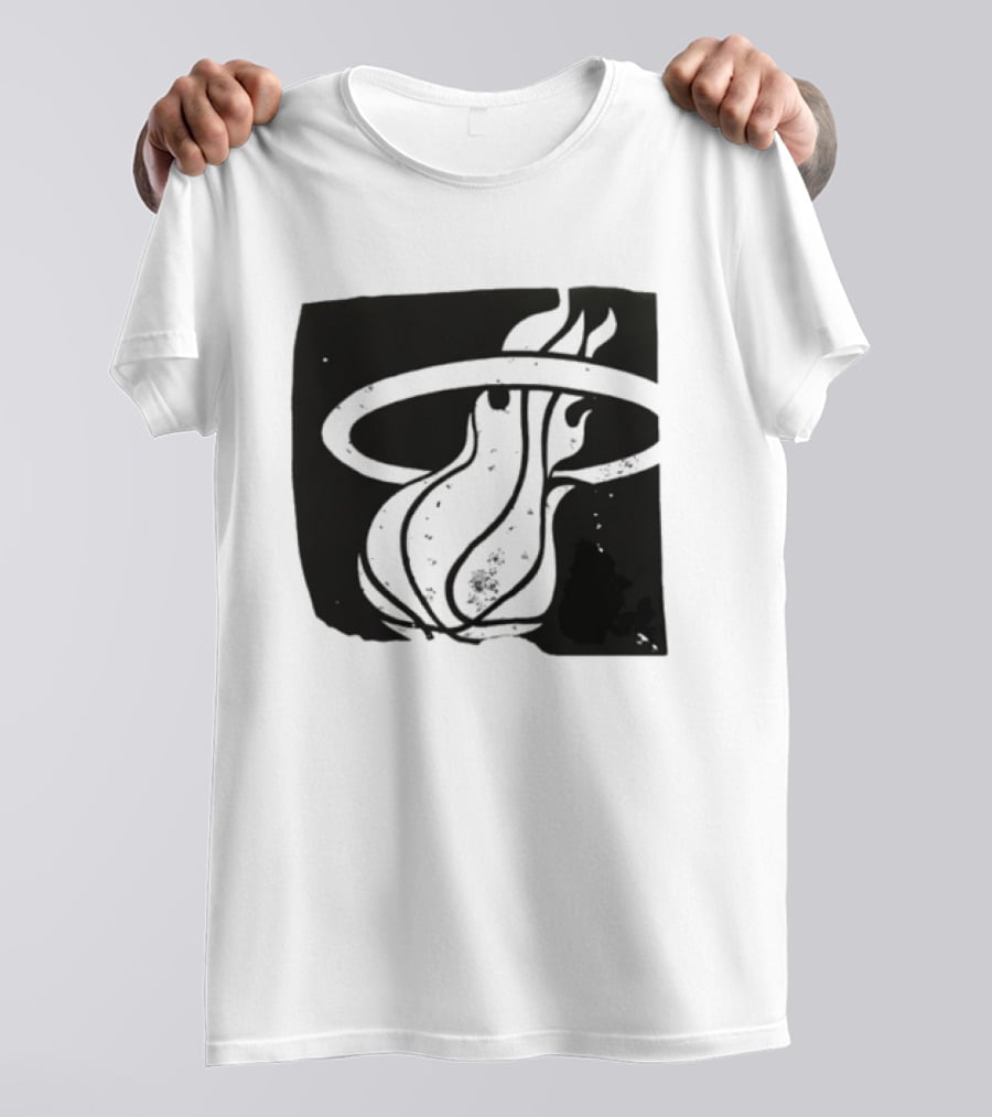Miami Heat Basketball NBA Iconic Flaming Ball T-Shirt