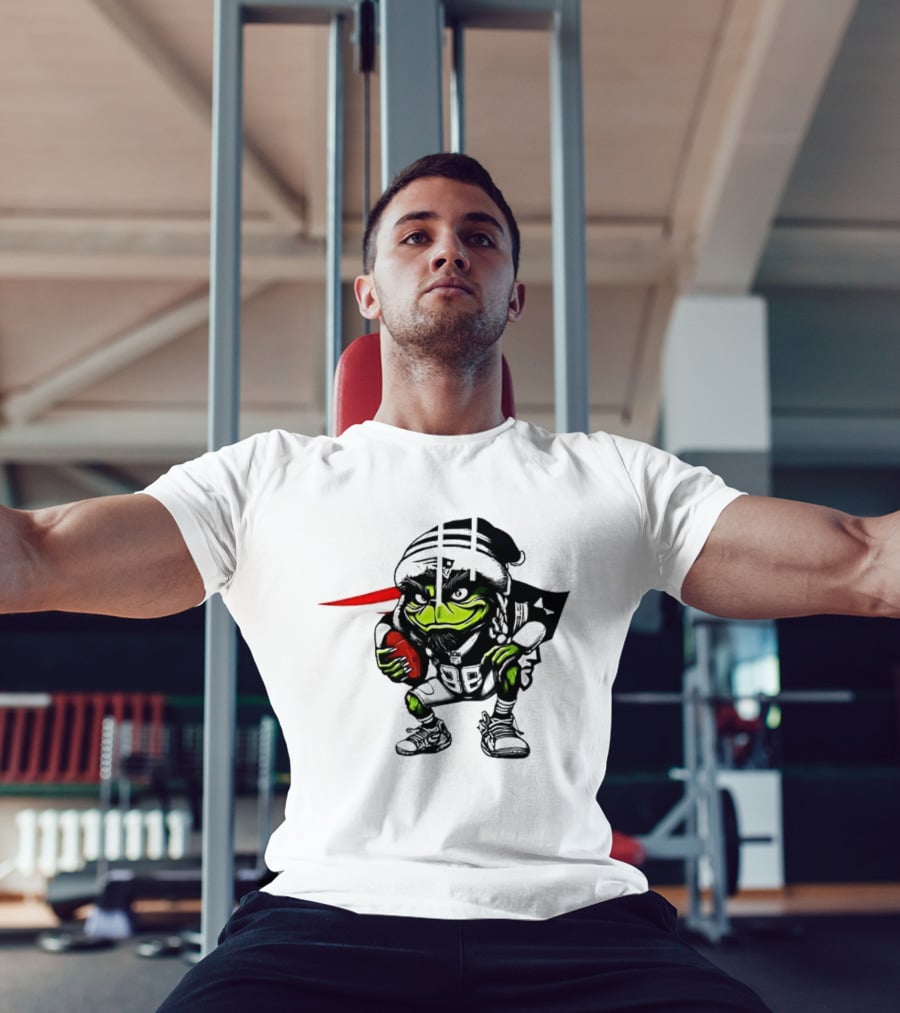 New England Patriots Grinch Christmas Football Collaboration T-Shirt