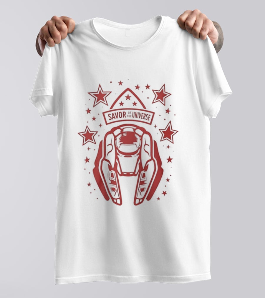 Savor Space Helmet Astronaut Starry Universe Adventure T-Shirt