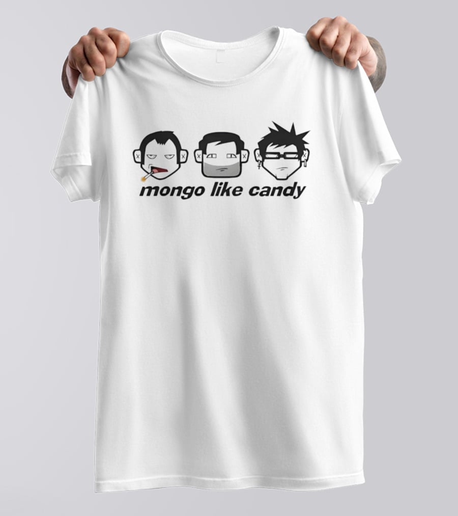 Mongo Like Candy Cartoon Character Trio Faces T-Shirt