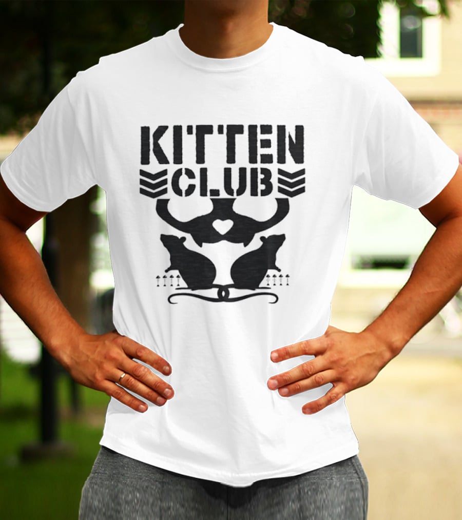 Kitten Club Distressed Pet Lover Cats With Heart T-Shirt
