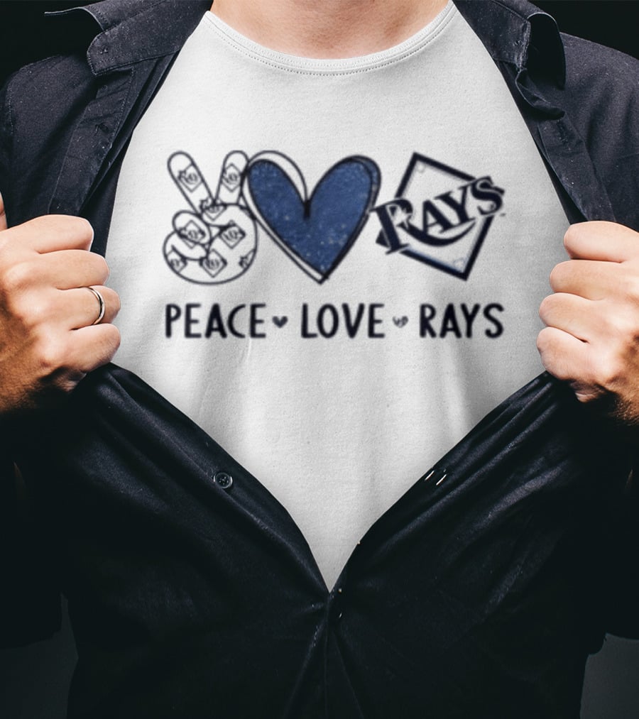 Peace Love Rays Tampa Bay Baseball Original T-Shirt