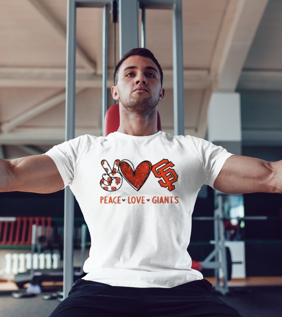 Peace Love Giants San Francisco Baseball Team T-Shirt