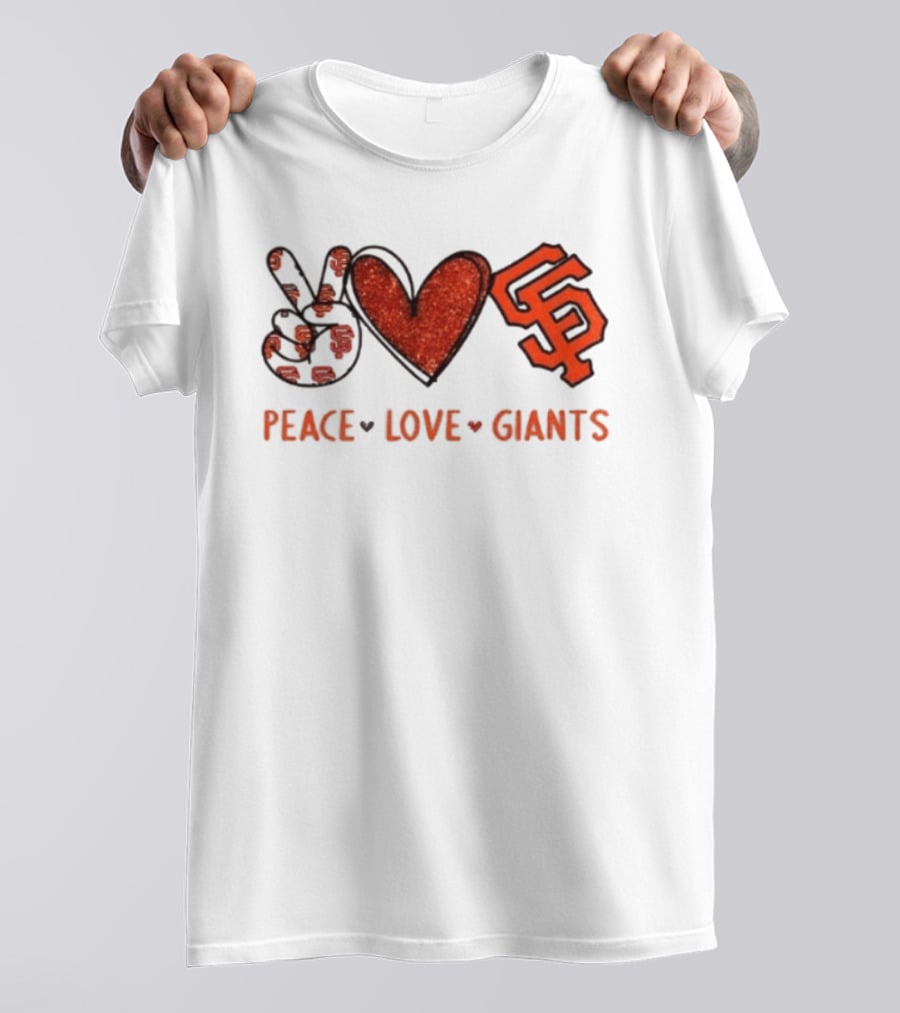 Peace Love Giants San Francisco Baseball Team T-Shirt