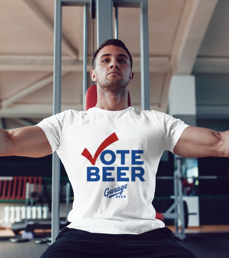 Vote Beer Garage Beer 2025 Checkmark Original T-Shirt