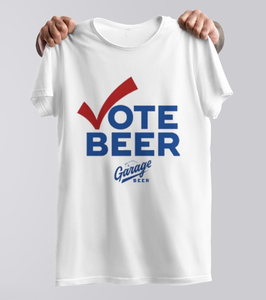 Vote Beer Garage Beer 2025 Checkmark Original T-Shirt