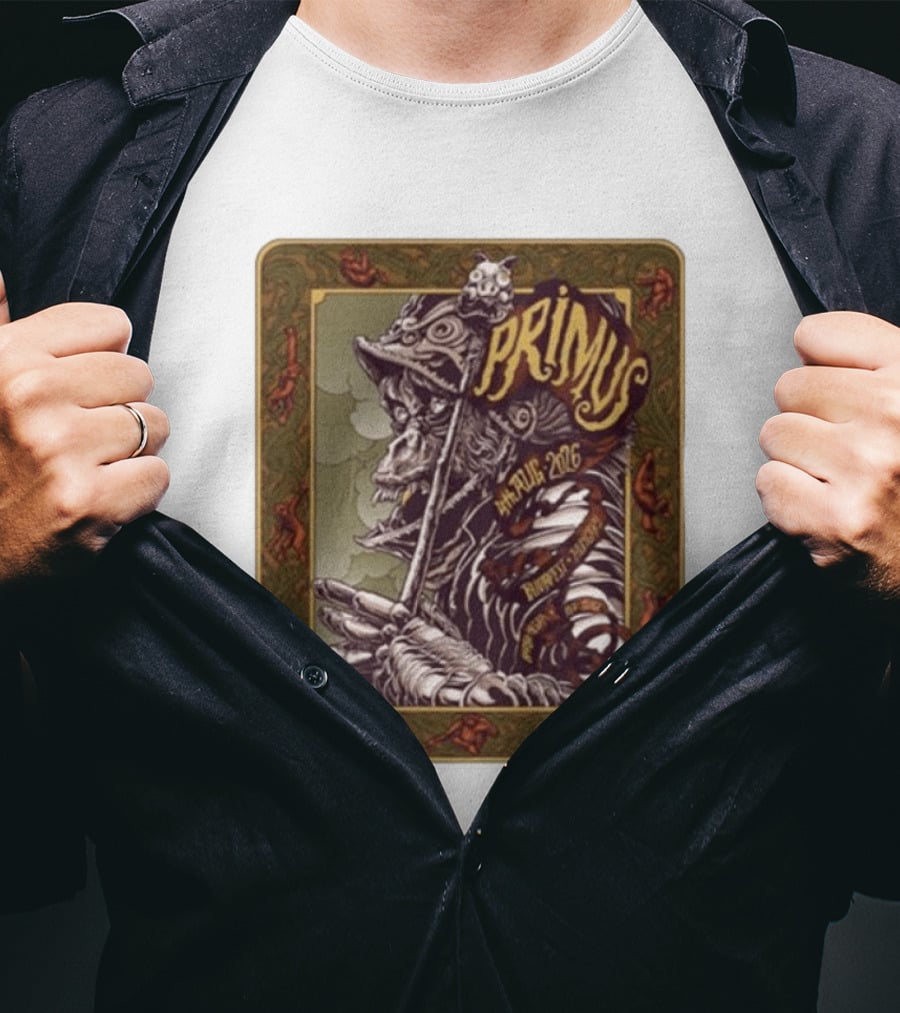 Primus 04 Aug 2026 Budapest Hungary Concert Vintage Warrior T-Shirt