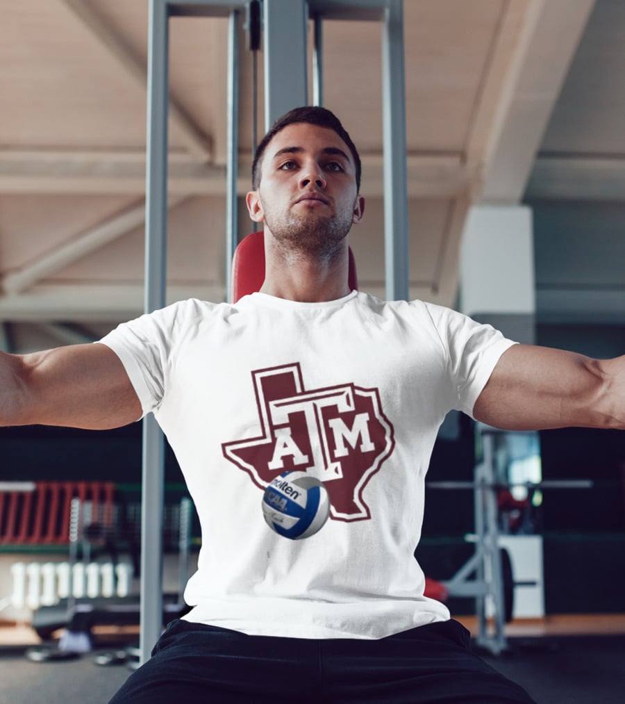 Texas A&M Aggies Volleyball Molten NCAA Map Team Spirit T-Shirt