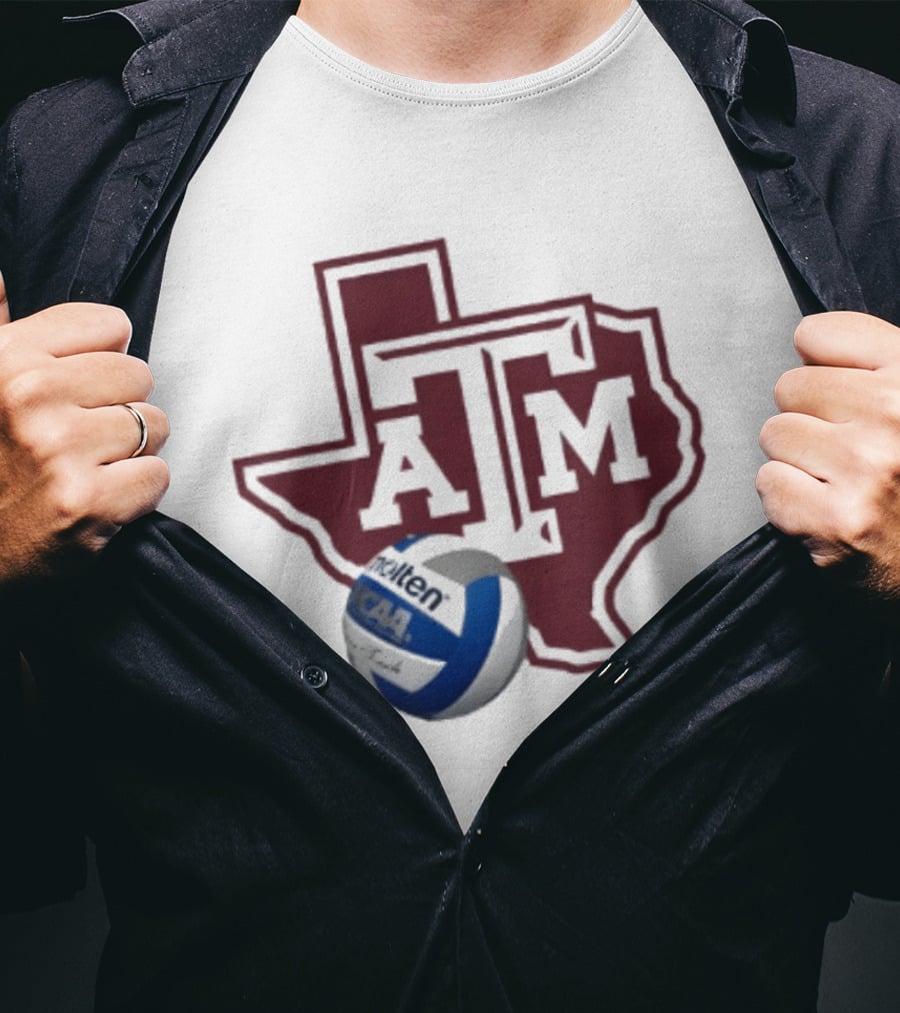 Texas A&M Aggies Volleyball Molten NCAA Map Team Spirit T-Shirt
