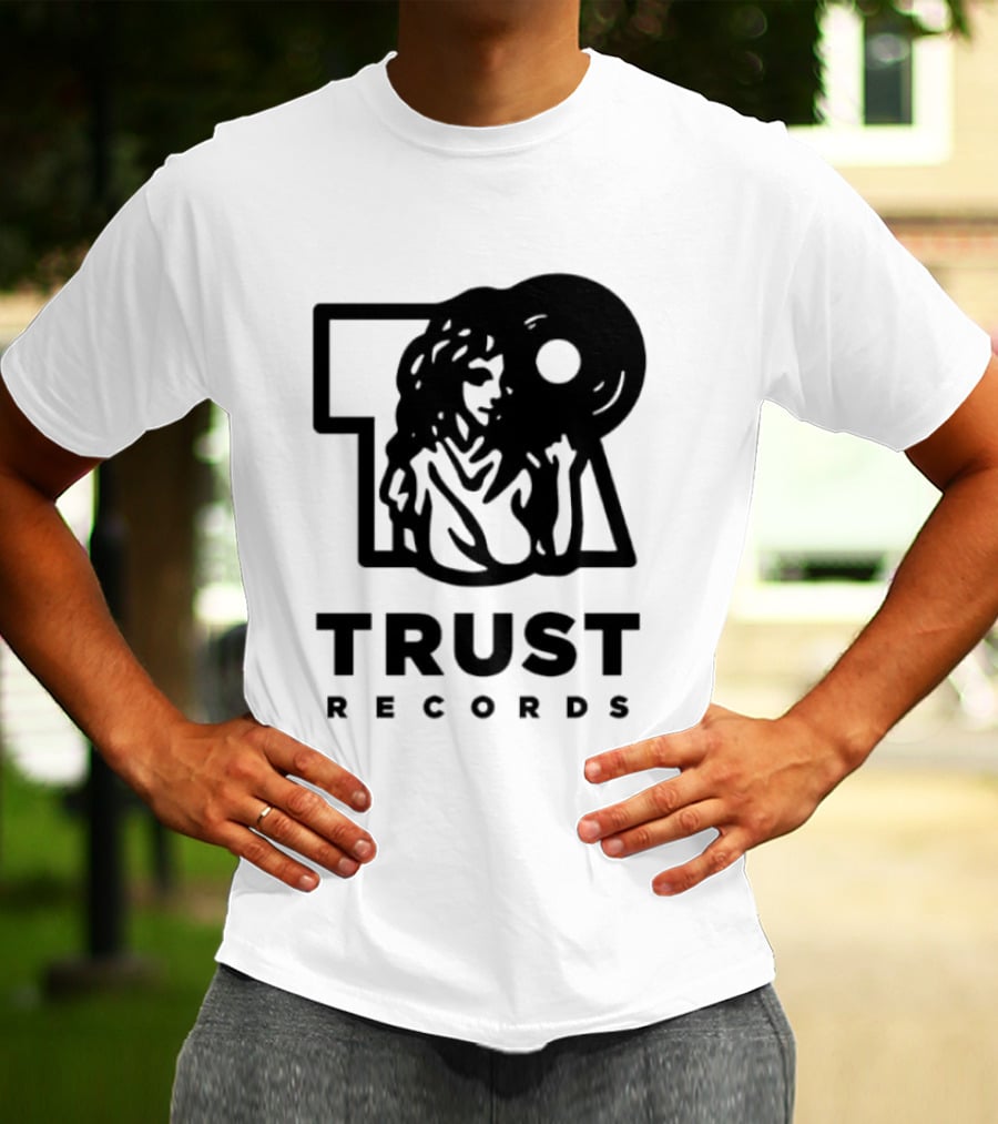 Trust Records Vinyl Spinning Woman T-Shirt