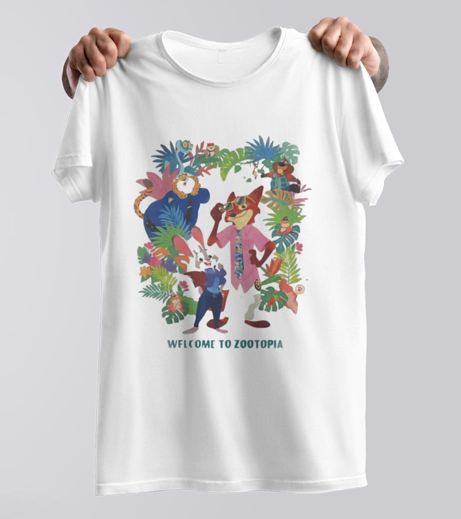 Welcome To Zootopia Enjoy Our Pawpsicle Jungle Adventure Characters T-Shirt