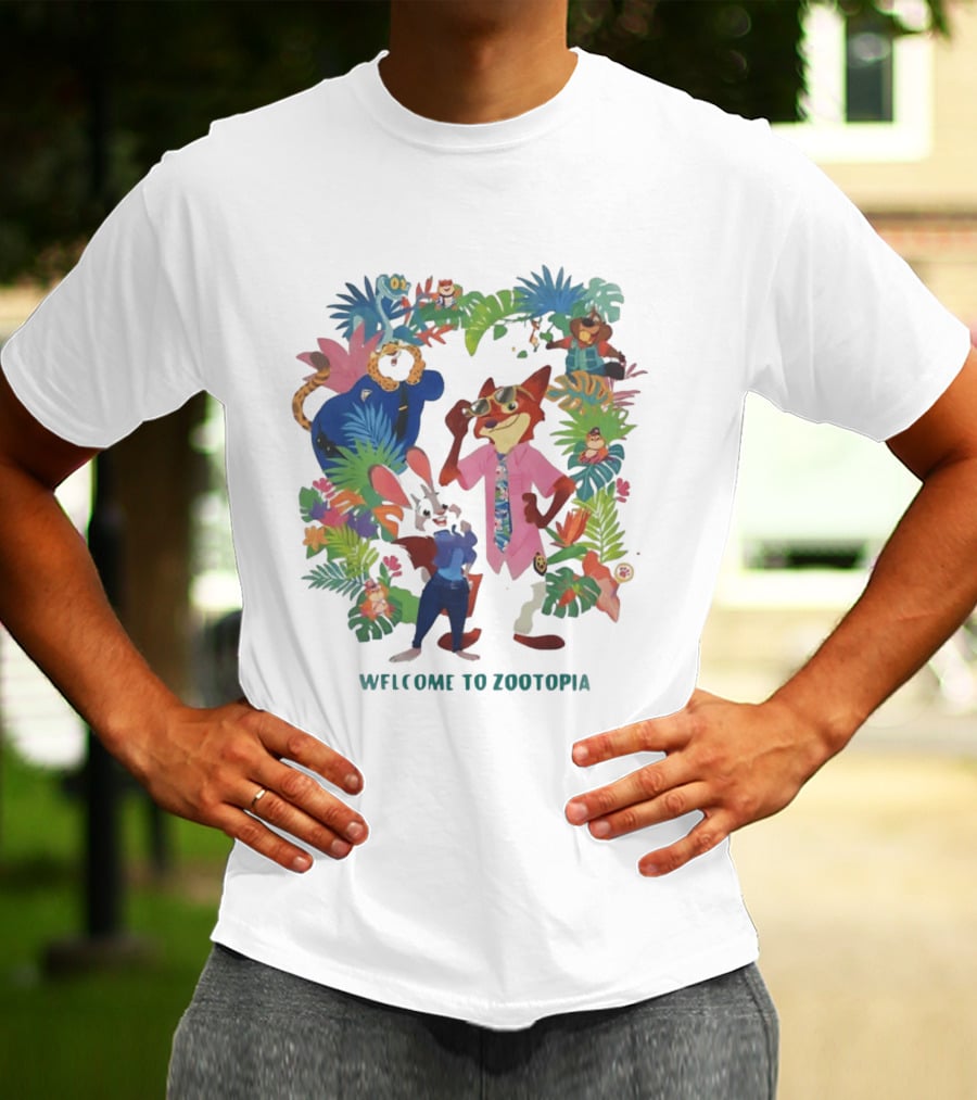 Welcome To Zootopia Enjoy Our Pawpsicle Jungle Adventure Characters T-Shirt