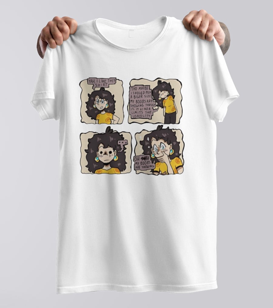 Yah I Like This Comic Strip Webcomic Oh My Boobs Are Showing Kinda Limits Usability T-Shirt