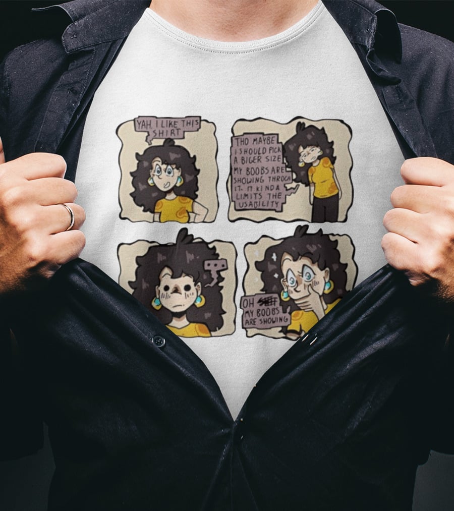 Yah I Like This Comic Strip Webcomic Oh My Boobs Are Showing Kinda Limits Usability T-Shirt