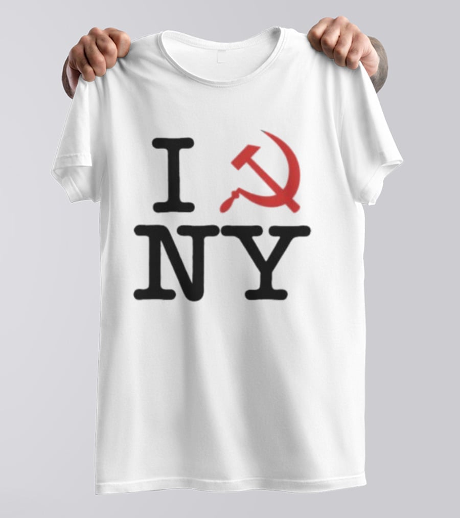 I Love NY Zohran Mamdani Hammer And Sickle T-Shirt