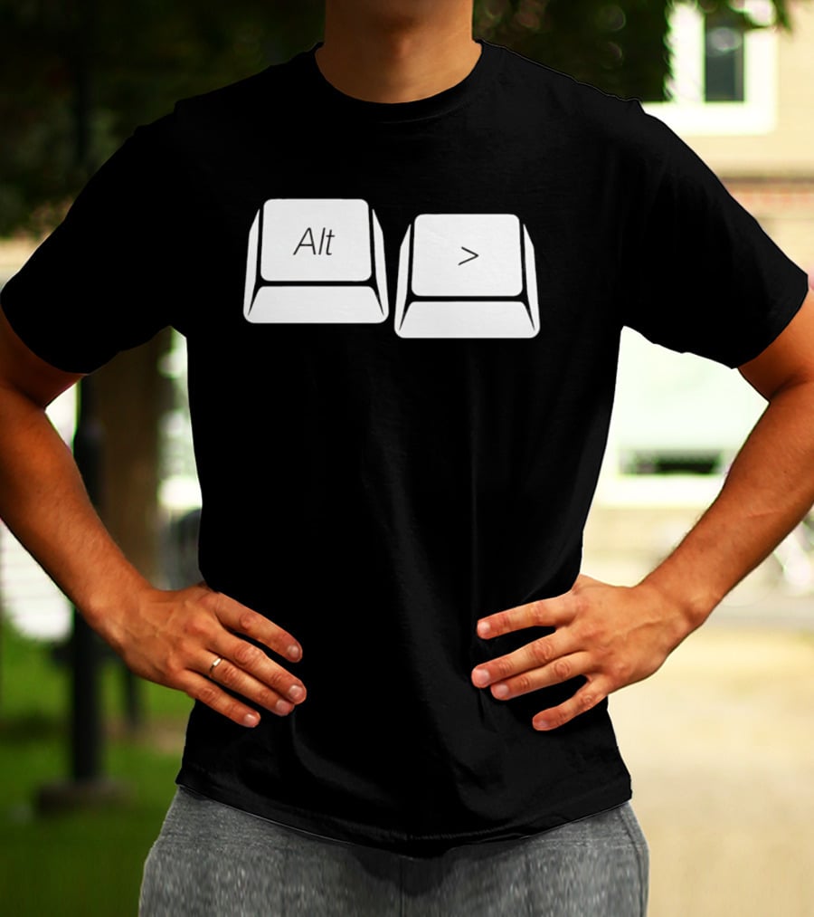 Alt Greater Than Keyboard Keys Shortcut T-Shirt