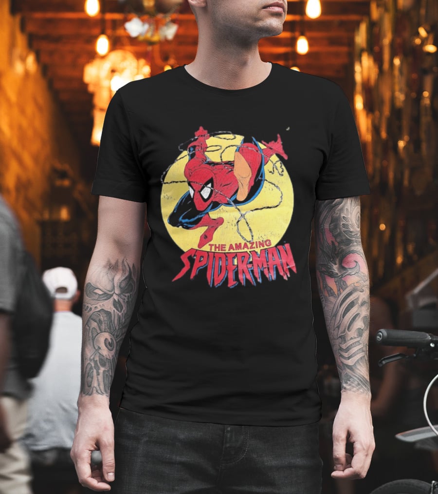 Amazing Spider Man Distressed Marvel Superhero Webslinger T-Shirt