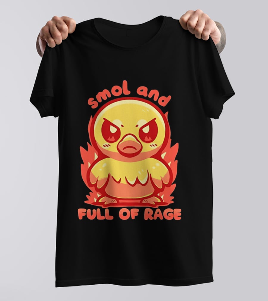 Smol And Full Of Rage Angry Duck T-Shirt