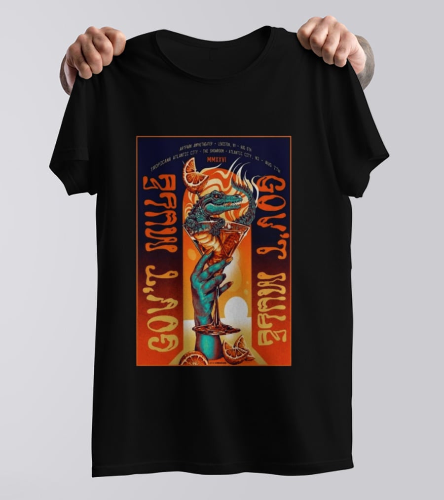 Gov't Mule August 7 Tropicana Showroom Atlantic City MMXXVI Alligator Cocktail T-Shirt