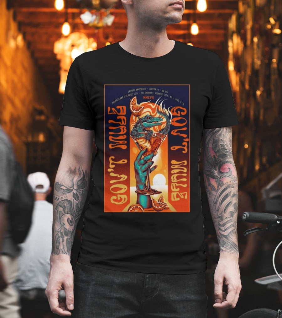 Gov't Mule August 7 Tropicana Showroom Atlantic City MMXXVI Alligator Cocktail T-Shirt