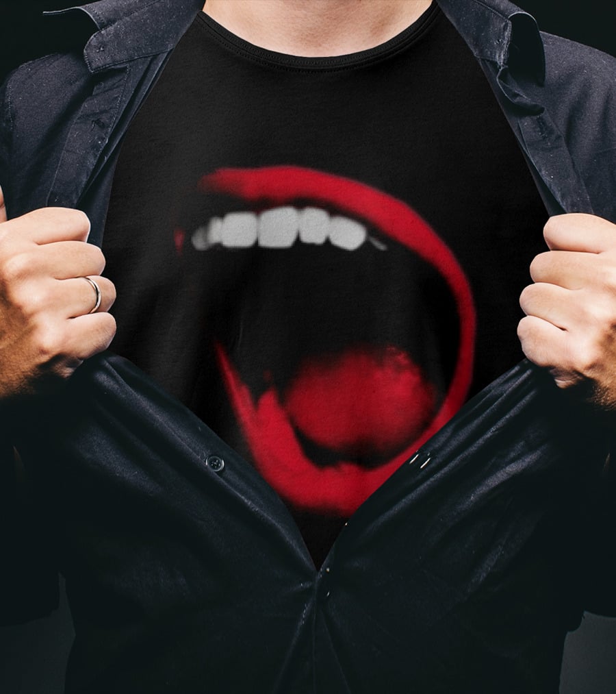 Benjamin Ingrosso Store Mouth European Tour Red Lips Open Mouth Image T-Shirt