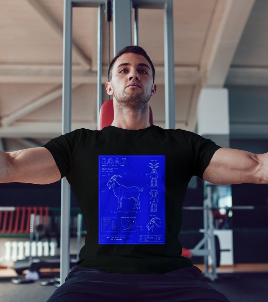 G.O.A.T. Greatest Of All Time Basketball Fall Blueprint Meme T-Shirt
