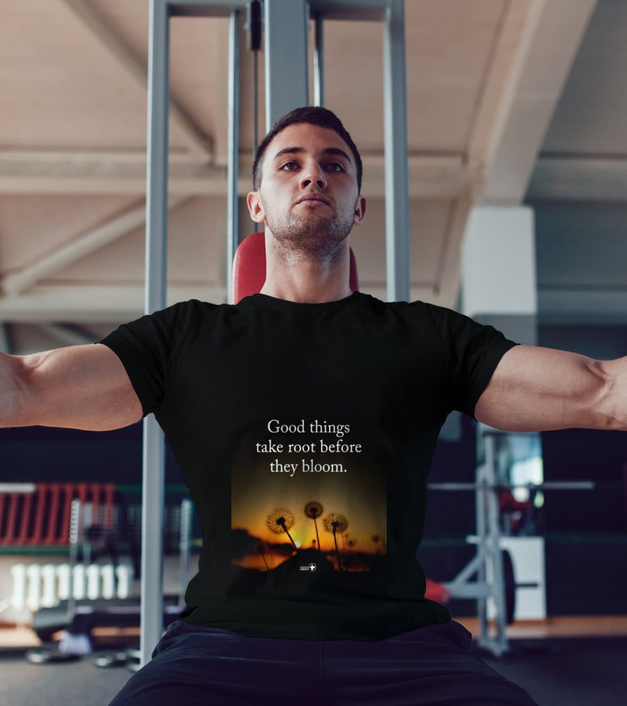 Good Things Take Root Before They Bloom Dandelion Sunset T-Shirt