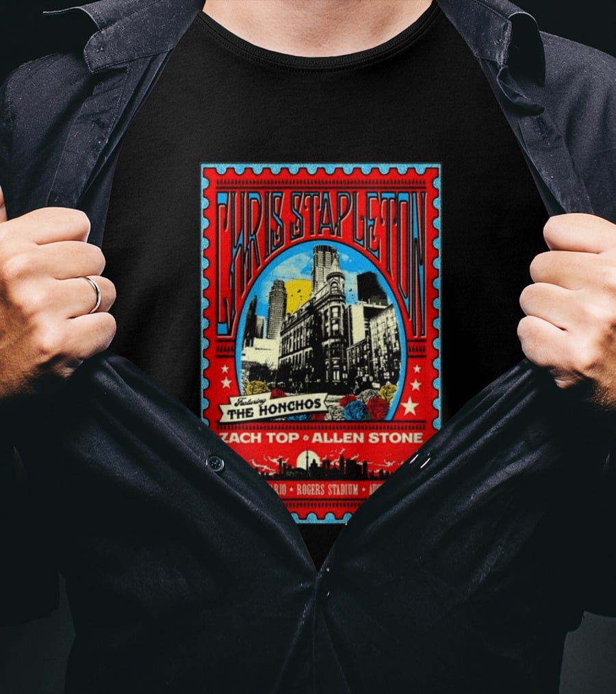 Chris Stapleton Featuring The Honchos Zach Top Allen Stone Rogers Stadium Toronto August 6 2026 T-Shirt