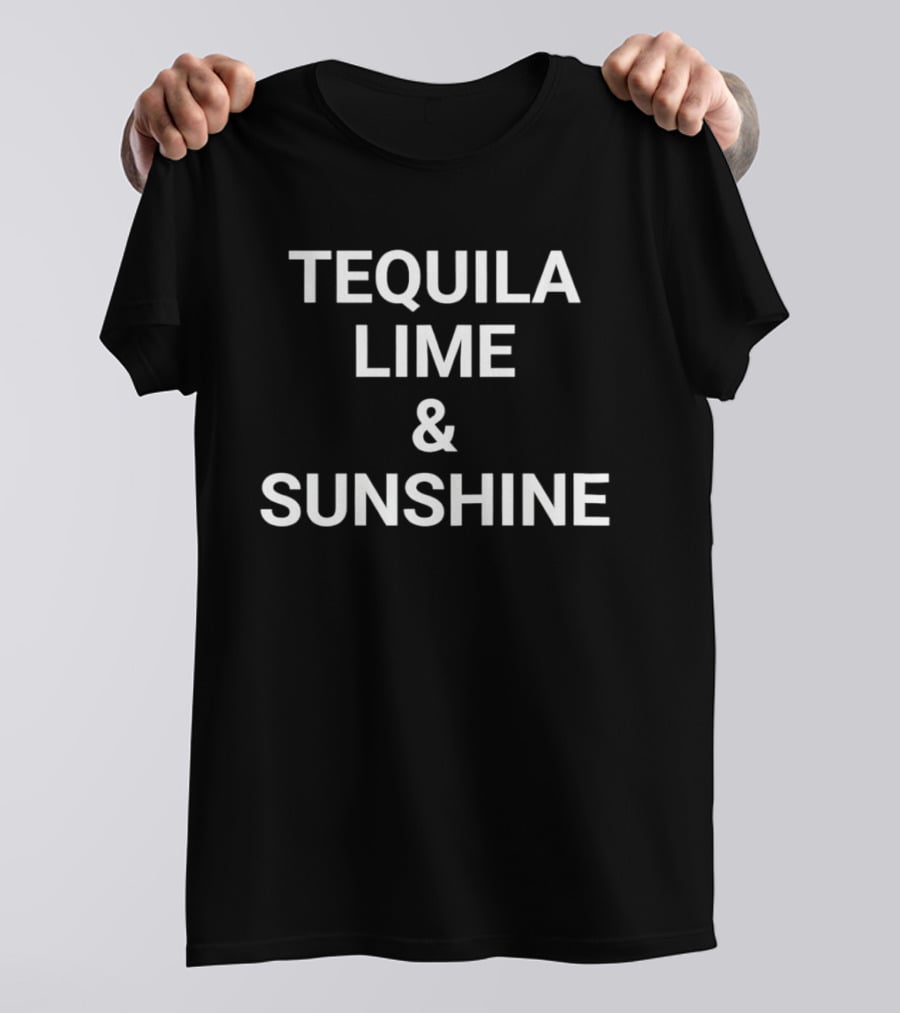 Tequila Lime And Sunshine Summer Vibes Cocktail T-Shirt