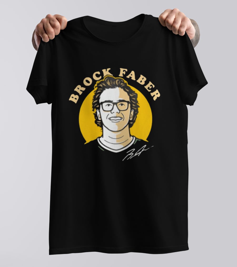 Brock Faber Minnesota Wild Comicstyle T-Shirt