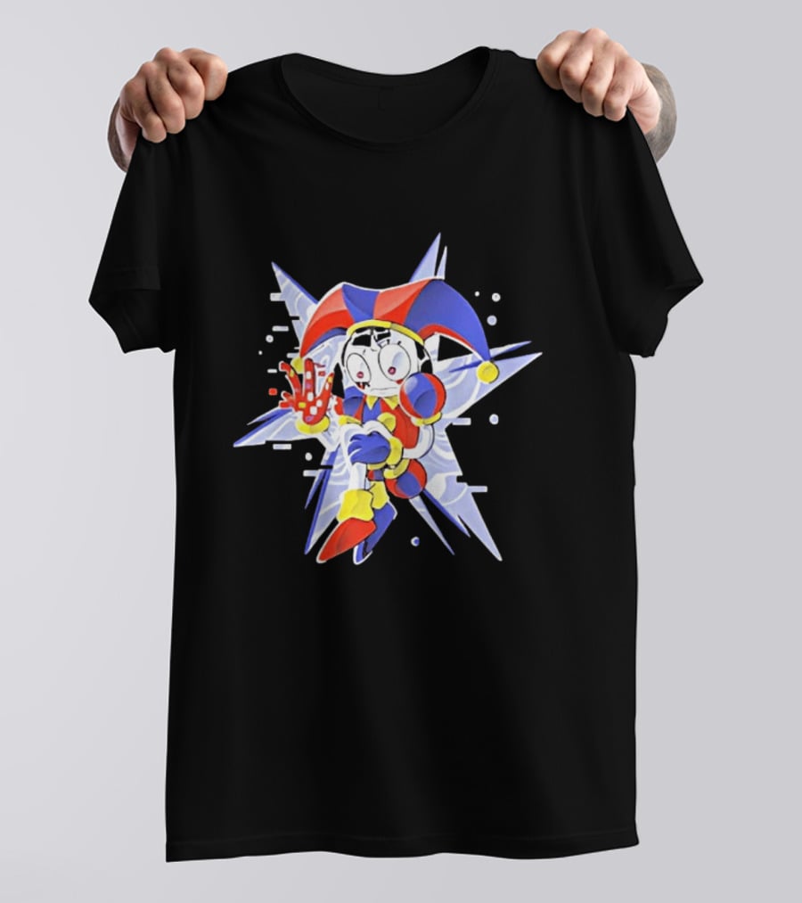 Classic Pixel Jester Glitch Retro Arcade T-Shirt