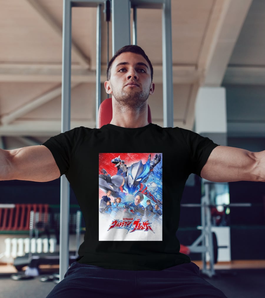 Ultraman Blazar Cast And Characters With Heroic Action Scene T-Shirt