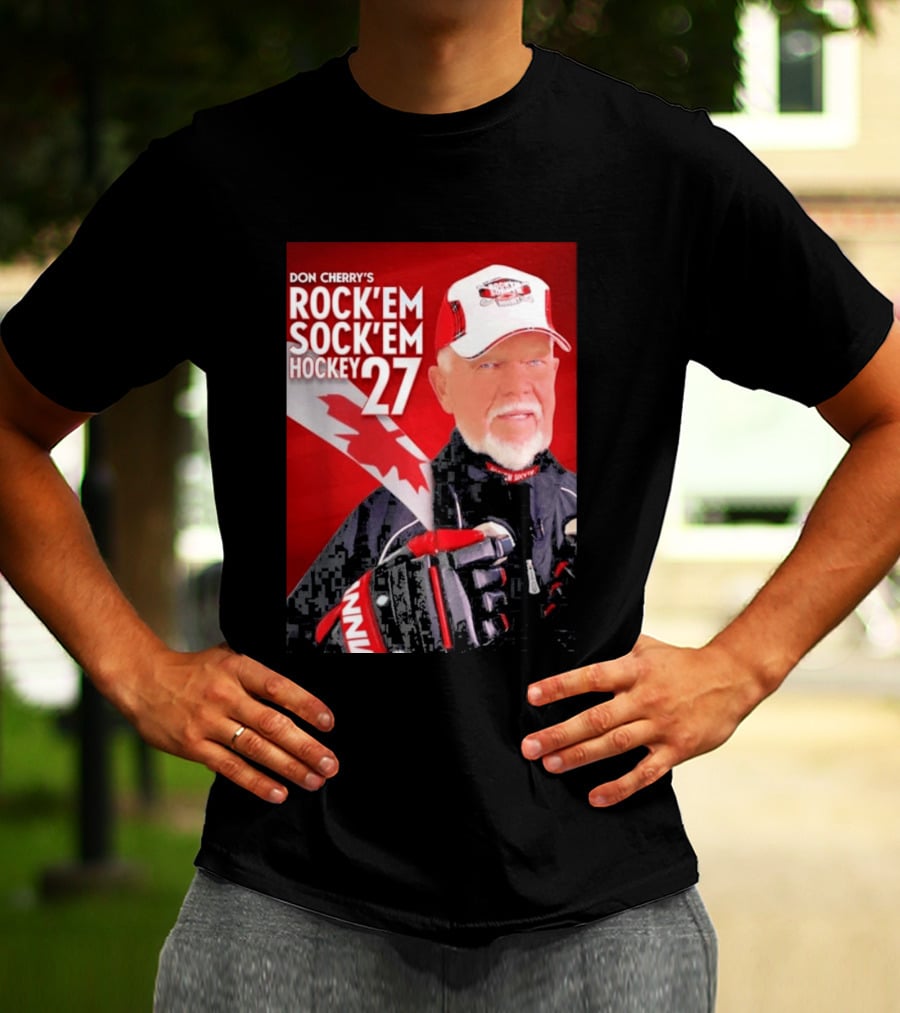 Don Cherry's Rock'em Sock'em Hockey 27 Maple Leaf Hat And Gloves Canada T-Shirt