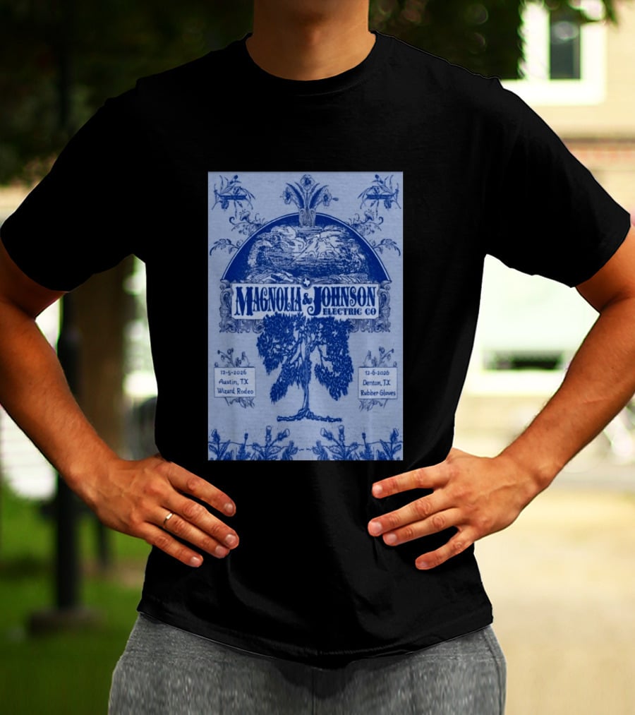 Magnolia And Johnson Electric Co Austin TX Wizard Rodeo Denton TX Rubber Gloves Dec 5 6 2026 T-Shirt