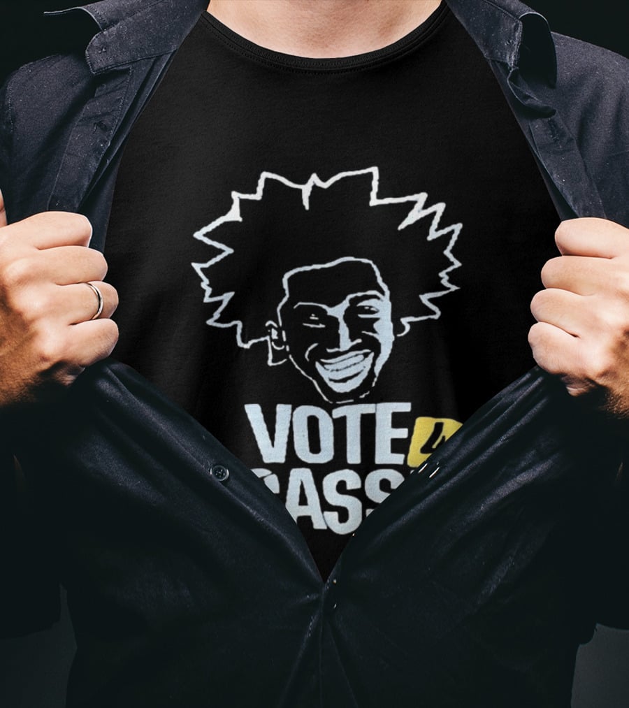 Vote 4 Cassi Spiky Afro Smiling Line T-Shirt